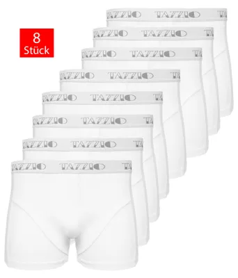 Produktbild von Tazzio Herren Boxershorts 8er Pack BS1000 (Weiß, M)