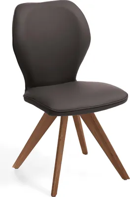 Produktbild von Niehoff Sitzmöbel Colorado Trend-Line Design-Stuhl Wild-Nussbaum/Leder - 180° drehbar