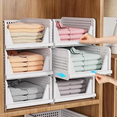 Zdjęcie produktu dla Zestaw 5 pojemników do przechowywania Unyqoos® – składane, wodoodporne pojemniki organizacyjne, oszczędzające miejsce, wszechstronne, idealne do przechowywania ubrań, zabawek i w szafach, o wymiarach 40–50 cm