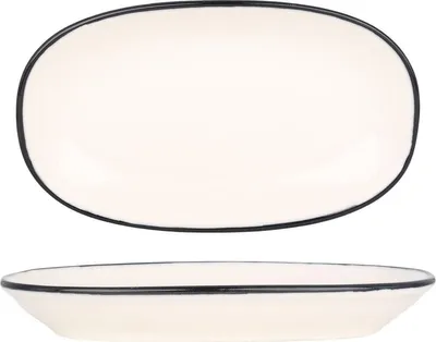 Zdjęcie produktu dla Miska do serwowania Bonna – Linea Black – porcelana – 24 x 14 cm