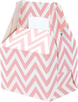 Produktbild von Oblique Unique 12 Geschenkschachteln Geschenkverpackung Geschenk Box Geburtstag Gastgeschenk Zick Zack - rosa