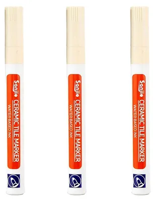 Imagen del producto de Marcadores para juntas de azulejos, color beige, paquete de 3 unidades, para reparar juntas de azulejos, ideales para la cocina