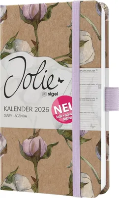Image de sigel J6804 sigel Calendrier de poche Jolie Pure 2026 "Coton Fields", A6