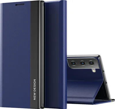 Produktbild von Galaxy S21 Plus Hülle, LaimTop Leder PolyurethanMagnetisch Klapp Stand Schutzhülle für Samsung Galaxy S21 Plus 5G Navy blau