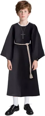 Obrázok produktu pre Mníšsky kostým pre deti – kapucňový kostým – vhodný na Halloween, karneval, cosplay a párty