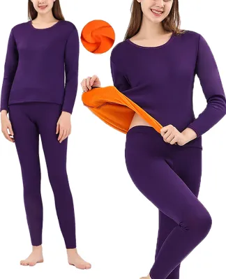 Obrázek produktu pro ASKSA Dámský set termoprádla, vnitřní fleecové termoprádlo, funkční prádlo, A-Violet, L