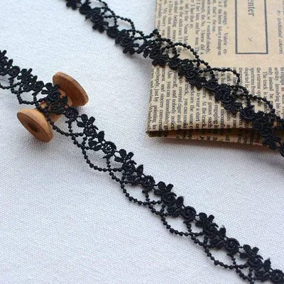Immagine prodotto di Nastro in pizzo 40 m, nero, lavori manuali, scrapbooking, decorazione