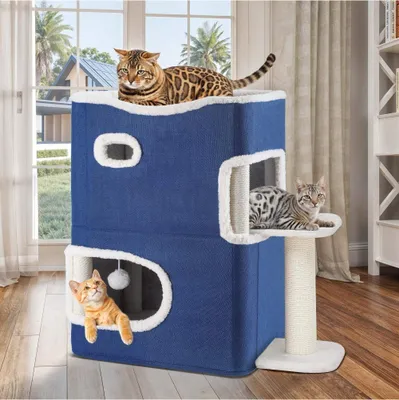 Katzenhängematte Für Heizkörper – Plüsch-Kuschelsack 45,5x39cm, Faltbar & Waschbar, Für Katzen Bis 5kg