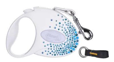 Produktbild von FLEXI Glam Splash Ocean mit Swarovski-Kristallen S - Dog Einziehbare Leine - 3 m - Weiß