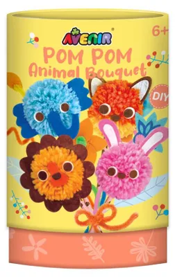Zdjęcie produktu dla Zestaw kreatywny Pom Pom - bukiet zwierzęcy
