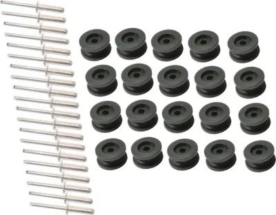 Produktbild von 20 kusov - okrúhly gombík pre 6 - 8 mm expanzné lano + 20 hliníkových nitov