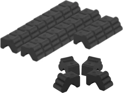 Produktbild von 4x Blumentopf Füßchen Terracotta Braun Pflanzkübel Untersetzer extra stabile Kunststoff Füße : 24 Stück : Anthrazit