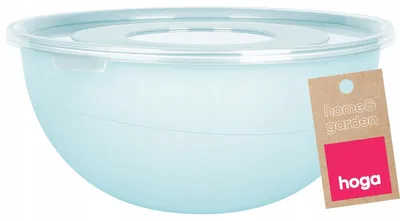Produktbild von Hoga Kunststoff-Schüssel mit Deckel, Blau, 2L