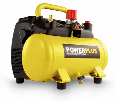 Productafbeelding van Powerplus Kompressor POWX1721: Olievrije luchtdrukcompressor met 6 liter tank - Luchtdrukcompressor