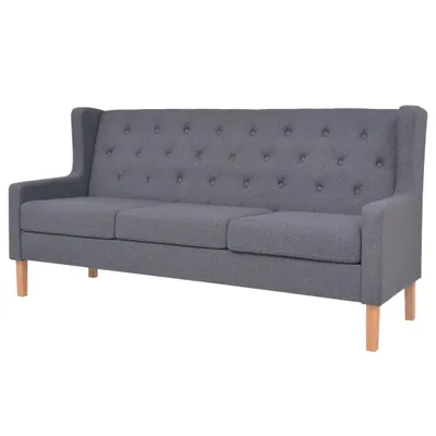 Zdjęcie produktu dla VidaXL 274934, Szary, 3 siedz., Poliester, 1800 mm, 680 mm, 900 mm