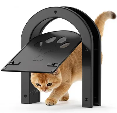 Produktbild von Katzenklappe Katzentür Haustierklappe - Schwarz