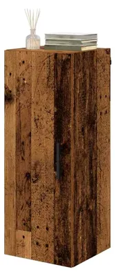 Produktbild von Hängeschrank für Badezimmer, Hochschrank zum Aufhängen, Holz, 34,5 x 34 x 90 cm, Holz