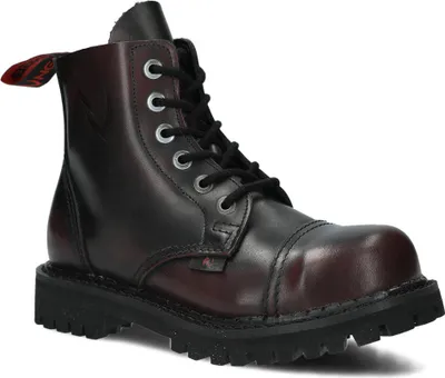 Produktbild von NAGABA Stahlkappenschuhe Damen Herren Stiefel 6H - Leder - Kastanienbraun - Schwarz - 41