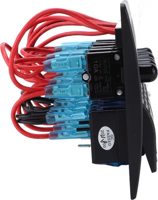 Obrázok produktu pre 6-stupňový prepínač, 12 V, 24 V, modré svetlo, IP65, vodotesný, pre člny, lode, kokpity, SUV, nákladné automobily