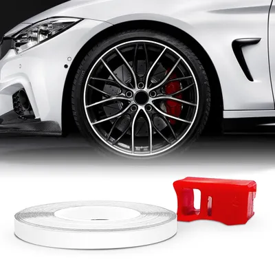 Image de Wheel Trim Stripe Racing Blanc 5 mm x 6 mt avec applicateur