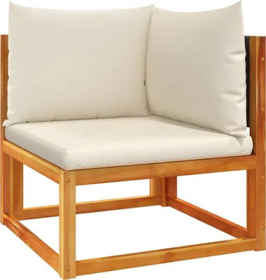 Produktbild von vidaXL Gartensofa-Ecke mit Kissen Holz Akazie & Rattan