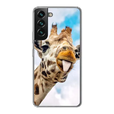 Produktbild von MuchoWow® Handyhülle Schutzhülle Hülle für Samsung Galaxy S22 Plus Giraffe - Lustig - Zunge - Kinder - Jungen - Mädchen - Kind Silikon Softcase Handy Hülle - Schutzabdeckung