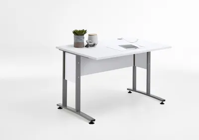 Produktbild von Schreibtisch >CALVIA 1< in Brillantweiß - 120x75x80cm (BxHxT)