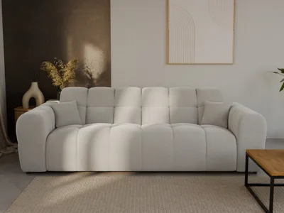 Produktbild von LetSit Sofa Andrea 3 Raven 3-Sitzer Sofa Couch Zierpolsterung Freistehendes Lounge Sofa Bequem zum Entspannen Für Wohnzimmer Wartezimmer Büro Beige