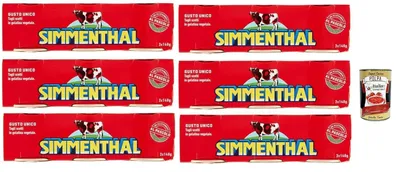 Produktbild von Simmenthal Italian Gourmet - Italienisches Rindfleisch in Aspik, Fleischkonserve in Dosen, 6 x (3 x 140g) für Salate, Sandwiches & kalte Gerichte + Italian Gourmet polpa