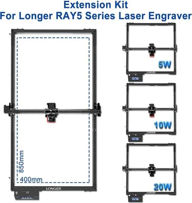 Obrázek produktu pro Ray5 – Rozšiřující sada osy Y pro laserové gravírky/řezáky – Upgrade Kit – červená