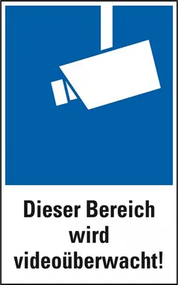 Produktbild von Dreifke® Aufkleber I Hinweis-Kombischild Dieser Bereich wird videoüberwacht, ...