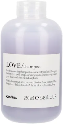 A bottle of Davines shampoo.