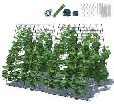 Image de Tuteur à plantes 12 pièces avec piquets et clips