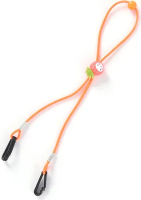 Produktbild von Verstellbare nicht rutschfeste Cartoon-Gesichtsbedeckungshalter-Seilleitungskabel Lanyard-Orange