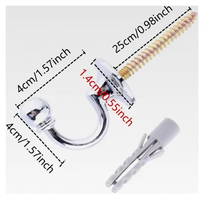 Produktbild von 2 U-förmige Vorhanghalter aus Metall – Platzsparende dekorative Accessoires für Gardinen