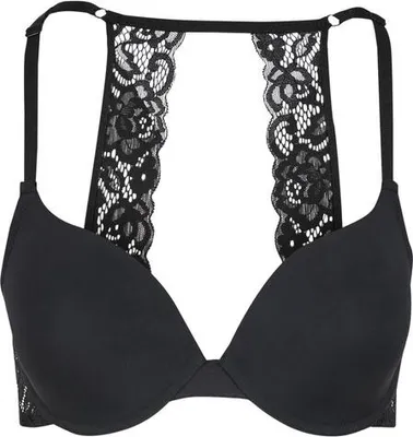 Obrázek produktu pro Dámská sportovní podprsenka Urban Classics Ladies Padded Bra with Lace at Back black - 85D