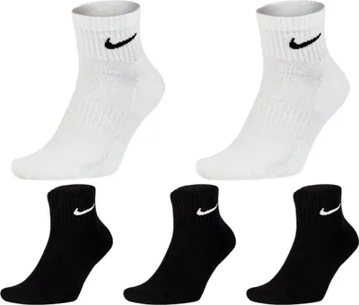 Produktbild von 5 Paar Nike Socken Herren Damen - Farbe: weiß schwarz - Größe: 42-46