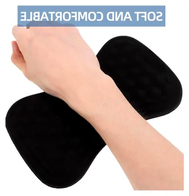 Produktbild von Ergonomische Handgelenkauflage aus Memory-Schaum mit rutschfester Unterseite und weicher Baumwollfüllung für komfortable Nutzung von Maus und Tastatur am Arbeitsplatz
