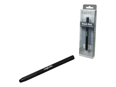 Produktbild von LogiLink AA0010, Schwarz, iPad, iPhone, iPod, Aluminium, Gummi, Sichtverpackung, 40 g, 55 x 190 x 20 mm
