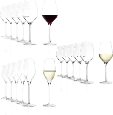 Produktbild von Stölzle Lausitz Exquisit Royal Rotwein-/ Weißwein-/ Champagnerkelche Set 18 tlg