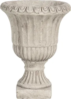 Image de Clayre & Eef Pot de fleurs Ø 15x20 cm Gris Marron Pierre