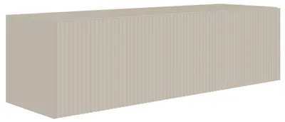 Productafbeelding van Selsey TV-meubel, hangend, 100 cm, mat greige kleur, 2 ruime vakken, elegant design