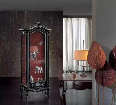 Produktbild von Design Anrichte Italienische Möbel Vitrine Designer Luxus Holz Schrank