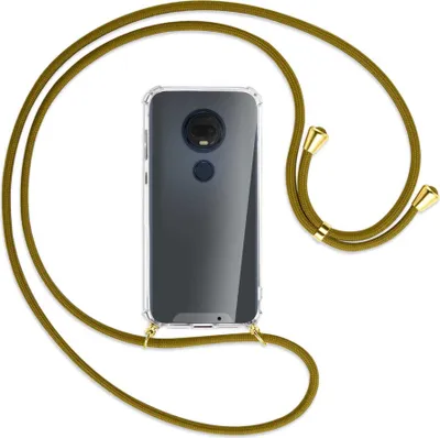 Produktbild von Handykette Backcover-Schutzhülle mit Band (Metall goldfarben) für Motorola Moto G7 / G7 Plus - khaki