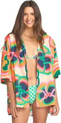 Produktbild von Billabong Mami Wata Kurzarmhemd Multi im Oversized-Schnitt aus Viskose-Baumwoll-Mix