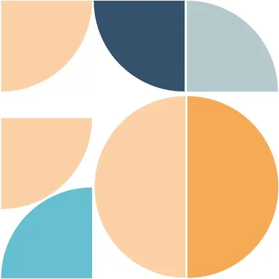 Produktbild von Vorgekleisterte Vliestapete mit großformatigen Wandbildern – ABSTRAKTE KREISE – 120 x 120 cm