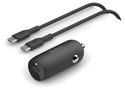 Produktbild von Belkin BOOST Charge 30W USB-C Kfz-Ladeger.+Kab.CCA004bt1MBK-B6