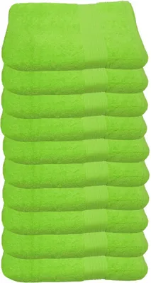 Zdjęcie produktu dla Zestaw 10 ręczników gości Julie Julsen, kolor: jabłkowa zieleń, gramatura: 600 g/m², wymiary: 30 x 50 cm