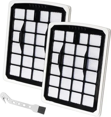 Produktbild von 2pcs HEPA Filter,HEPA Filter für Eureka NF Apollo Staubsauger Zubehör,strapazierfähig und abwaschbar,inklusive Reinigungsbürste,175x145x30 mm