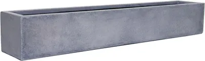 Produktbild von VIVANNO Blumenkasten Fiberglas FLOBO Kasten, Betongrau Beton-Design - 100x17x15 cm
